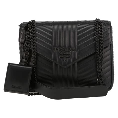 borsa prada nera trapuntata
